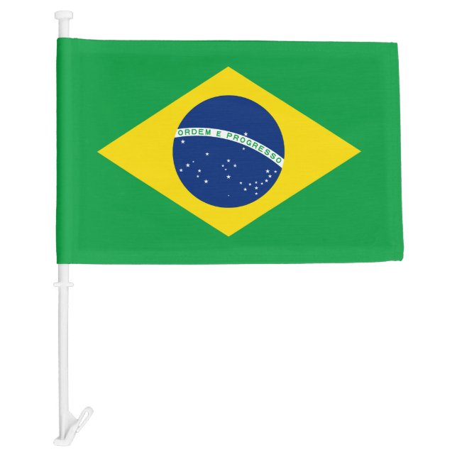 Patriotic Brazil Car Flag (Front)