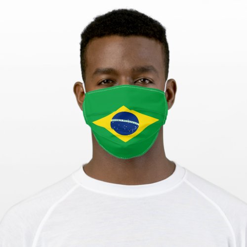 Patriotic Brazil Flag Adult Cloth Face Mask