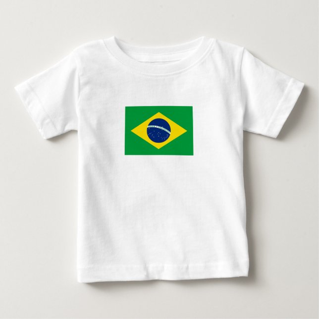 Patriotic Brazil Flag Baby T-Shirt (Front)