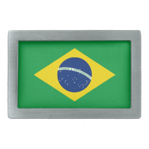 Patriotic Brazil Flag Belt Buckle