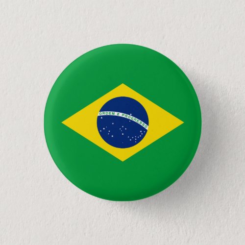 Patriotic Brazil Flag Button
