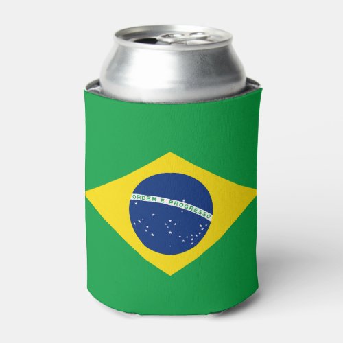 Patriotic Brazil Flag Can Cooler