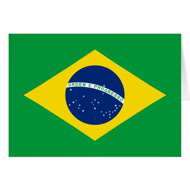 Patriotic Brazil Flag Cards (Front Horizontal)