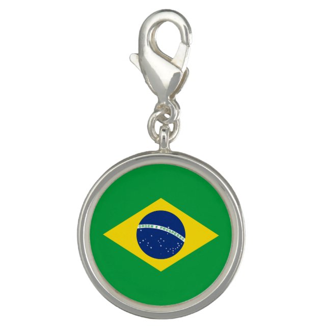Patriotic Brazil Flag Charm (Front)