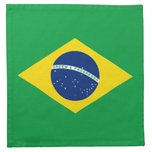 Patriotic Brazil Flag Cloth Napkin
