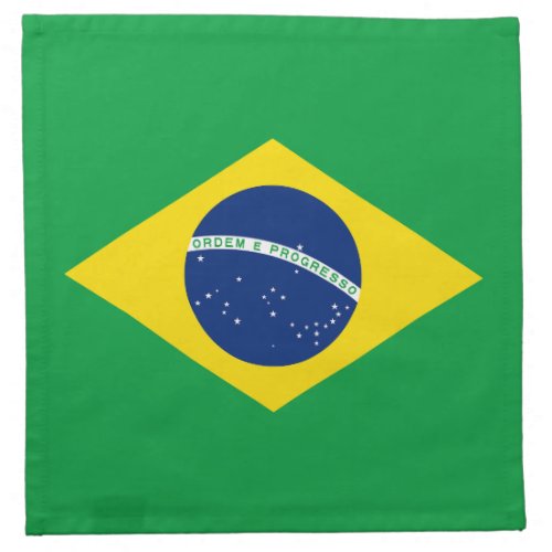 Patriotic Brazil Flag Cloth Napkin