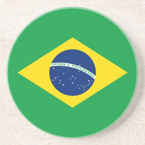 Patriotic Brazil Flag Coaster
