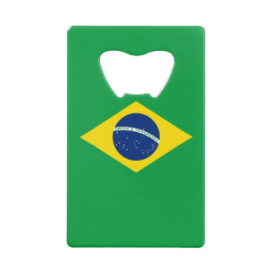 Patriotic Brazil Flag Credit Card Bottle Opener