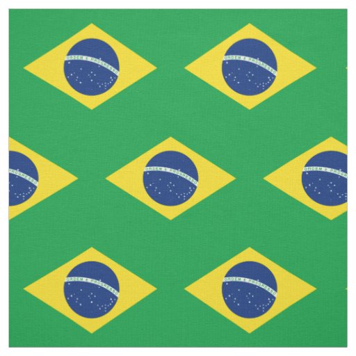 Patriotic Brazil Flag Fabric