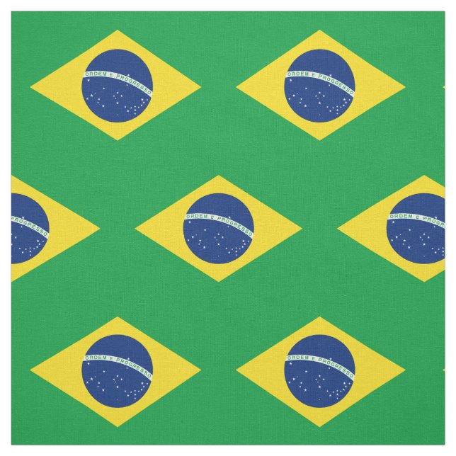 Patriotic Brazil Flag Fabric (Swatch)