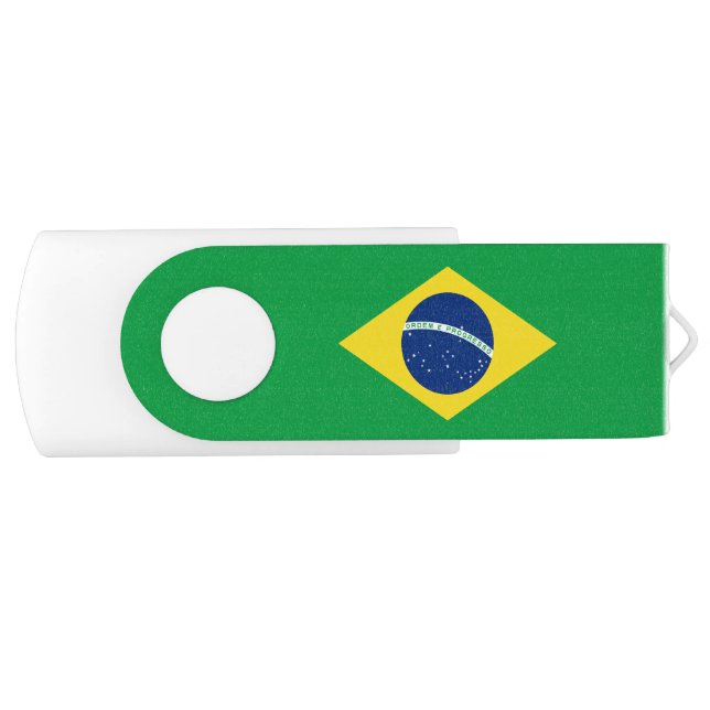 Patriotic Brazil Flag Flash Drive (Front)