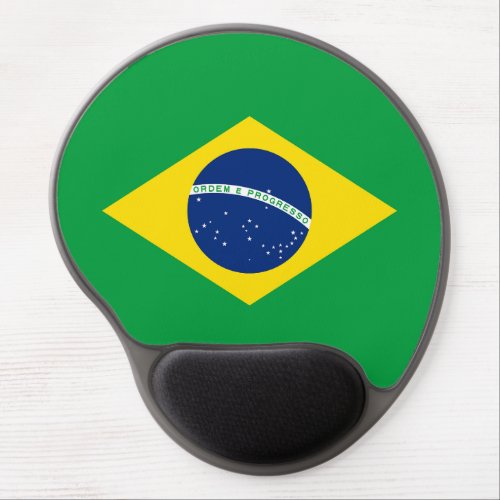 Patriotic Brazil Flag Gel Mouse Pad