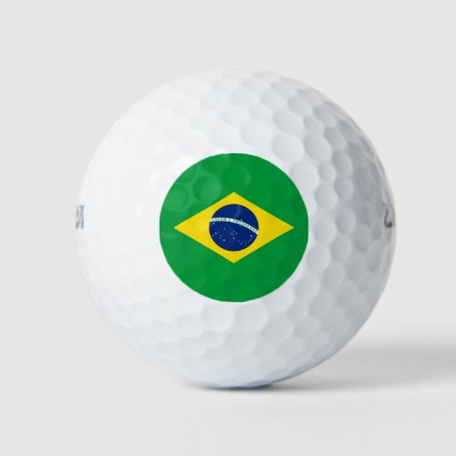 Patriotic Brazil Flag Golf Balls