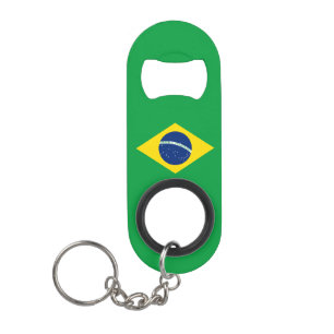 Patriotic Brazil Flag Keychain Bottle Opener