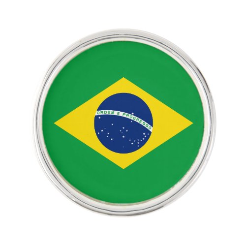 Patriotic Brazil Flag Lapel Pin