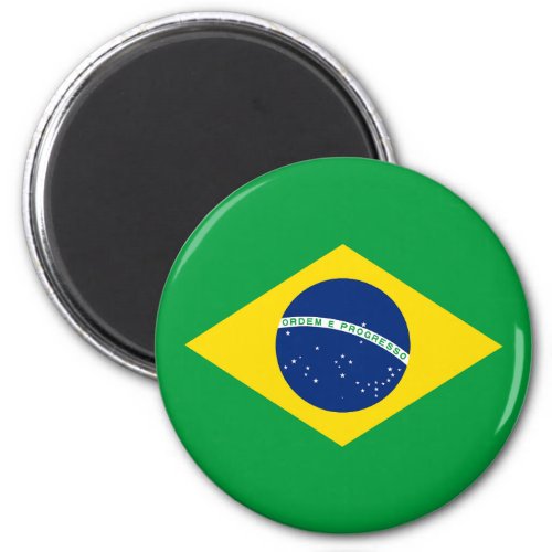 Patriotic Brazil Flag Magnet