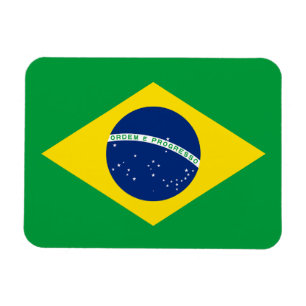 Patriotic Brazil Flag Magnet