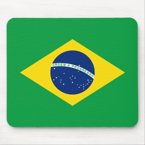 Patriotic Brazil Flag Mouse Pad