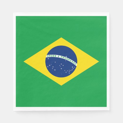 Patriotic Brazil Flag Napkins