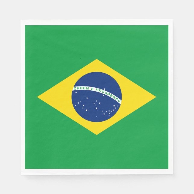 Patriotic Brazil Flag Napkins (Front)