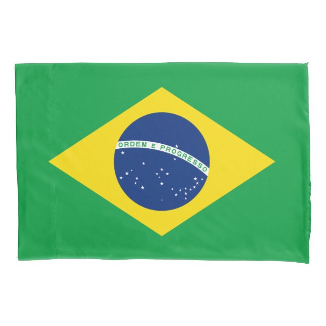 Patriotic Brazil Flag Pillow Case (Front)