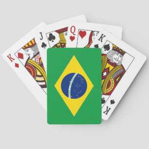 Patriotic Brazil Flag Poker Cards