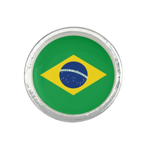 Patriotic Brazil Flag Ring