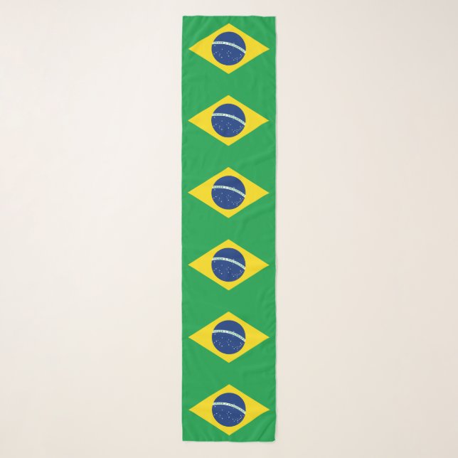 Patriotic Brazil Flag Scarf (Front)