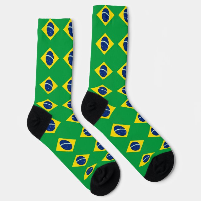 Patriotic Brazil Flag Socks (Right)