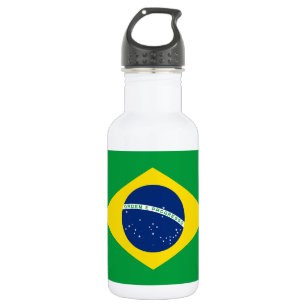 Patriotic Brazil Flag Stainless Steel Water Bottle