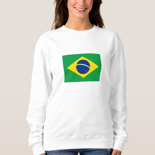 Patriotic Brazil Flag Sweatshirt (Front)