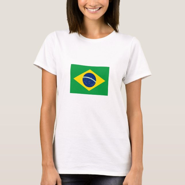 Patriotic Brazil Flag T-Shirt (Front)