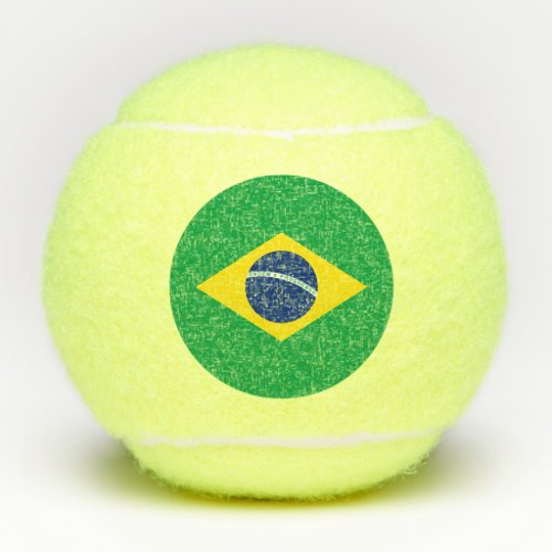 Patriotic Brazil Flag Tennis Balls