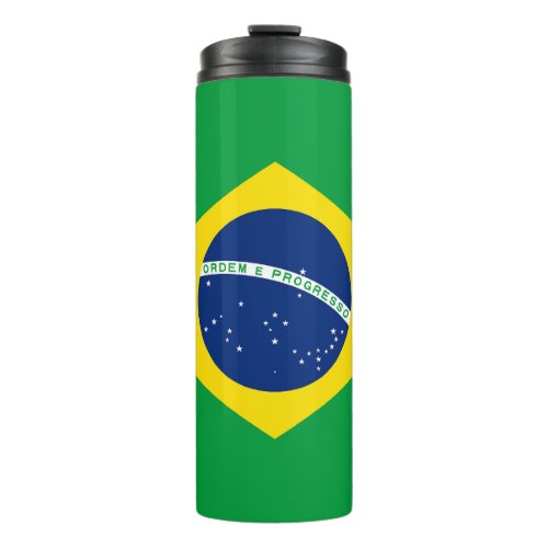 Patriotic Brazil Flag Thermal Tumbler
