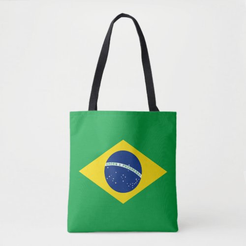 Patriotic Brazil Flag Tote Bag