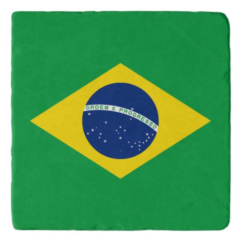 Patriotic Brazil Flag Trivet