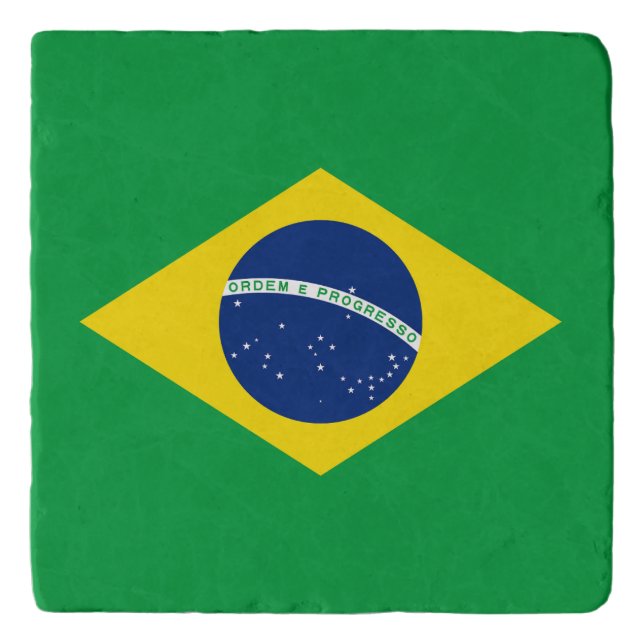 Patriotic Brazil Flag Trivet (Front)
