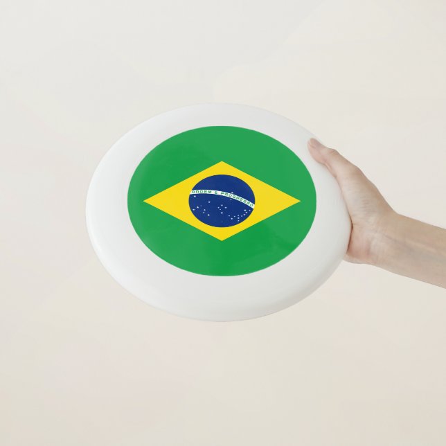 Patriotic Brazil Flag Wham-O Frisbee (In Hand)