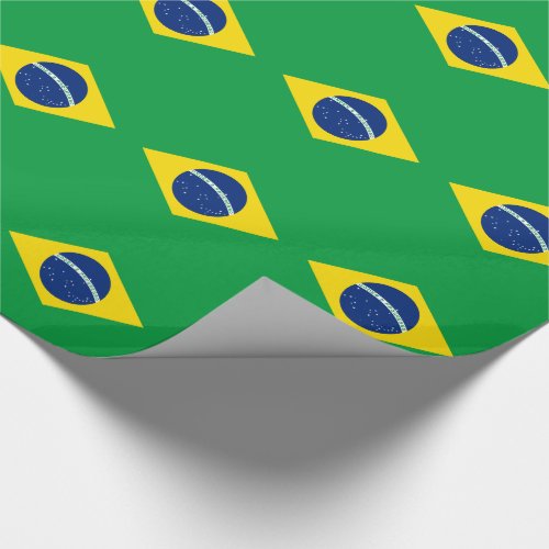 Patriotic Brazil Flag Wrapping Paper