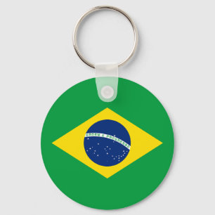 Patriotic Brazilian Flag Keychain