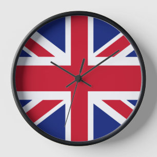 Patriotic British Union Jack Flag Clock