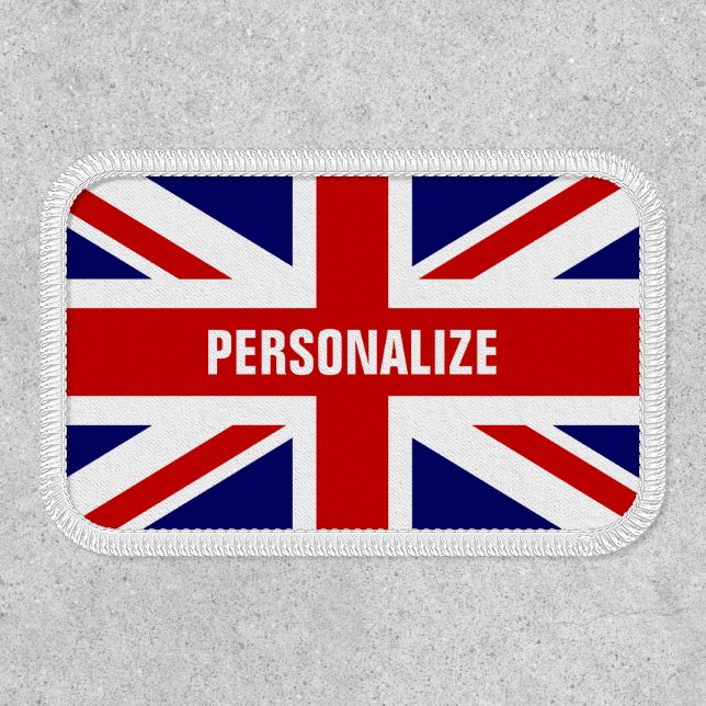 Patriotic British Union Jack flag custom velcro Patch (Front)