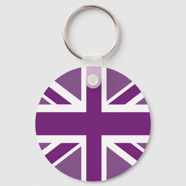 Patriotic British Union Jack Flag Keychain (Front)