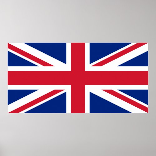 Patriotic British Union Jack Flag Poster