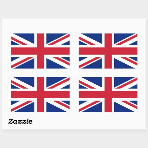 Patriotic British Union Jack Flag  Rectangular Sticker