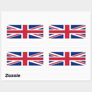 Patriotic British Union Jack Flag  Rectangular Sticker