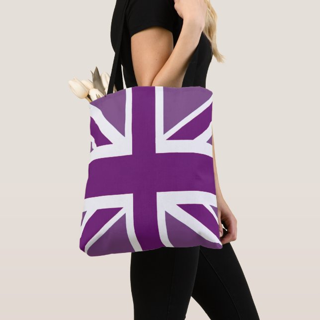 Patriotic British Union Jack Flag Tote Bag (Close Up)