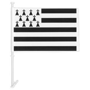 Patriotic Brittany Car Flag