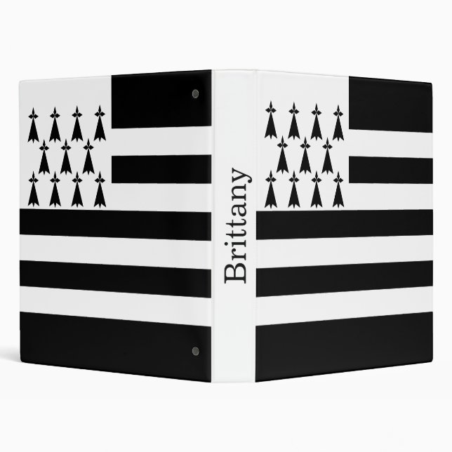Patriotic Brittany Flag 3 Ring Binder (Background)