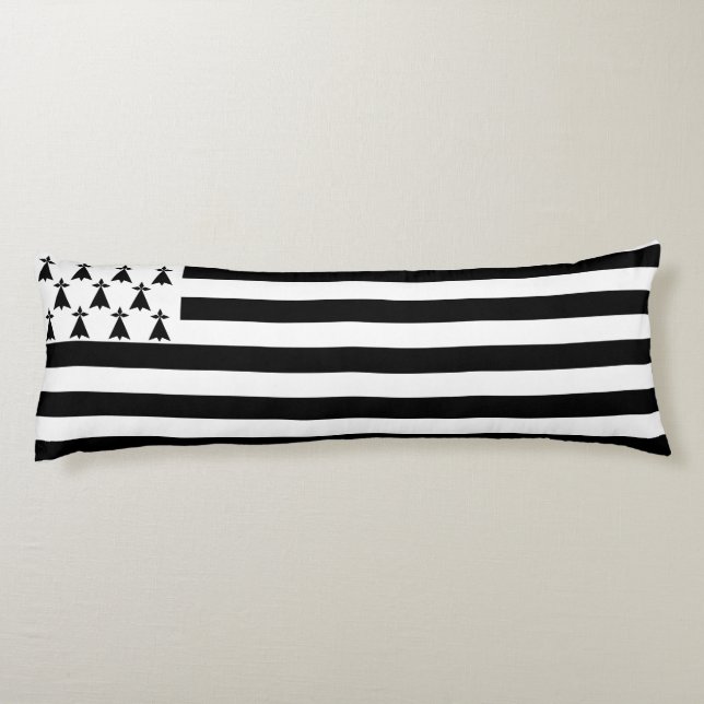Patriotic Brittany Flag Body Pillow (Back)